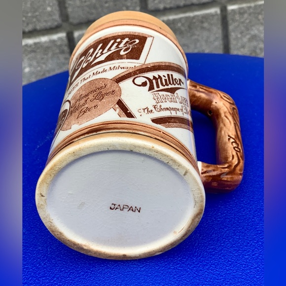 1950s Ceramic Schlitz Gunther Miller Logo Beer Mug Made in Japan - Picture 9 of 16